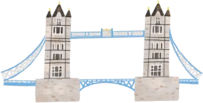 손그림 감성 유럽 런던 여행 일러스트 팩 (Hand-drawn Europe-London Travel Collection)_런던 브릿지, 타워브릿지 (Tower Bridge) 요소