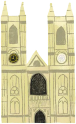 손그림 감성 유럽 런던 여행 일러스트 팩 (Hand-drawn Europe-London Travel Collection)_웨스트민스터 사원 (Westminster Abby)