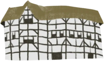 손그림 감성 유럽 런던 여행 일러스트 팩 (Hand-drawn Europe-London Travel Collection)_세익스피어글로브(Shakespeares Globe)공연장