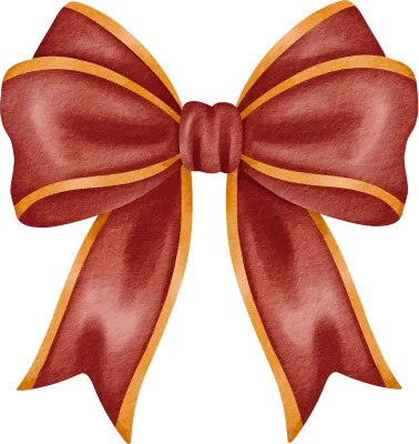 red burgundy bow ribbon watercolor