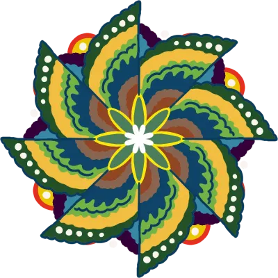 Mandala with colorful ornament for Art