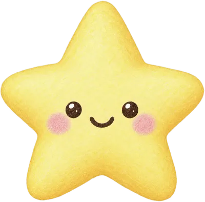 귀여운 노란 별 PNG 일러스트 Cute Star 디자인 요소