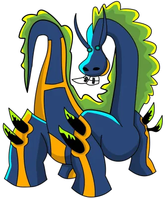 Funny Long Necked Dinosaur Monster