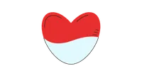 Red White Heart Shape 빨간색 흰색 하트 모양