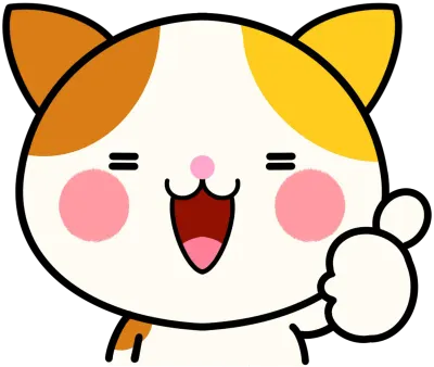 행복한 고양이 캐릭터
