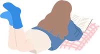 책 읽는 뒷 모습