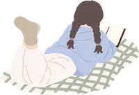 책 읽는 뒷 모습