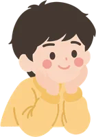 턱 괴고 생각하는 아이