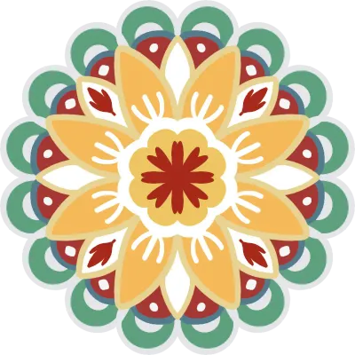 Mandala with colorful ornament for Art
