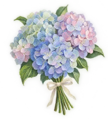 수국 꽃다발
