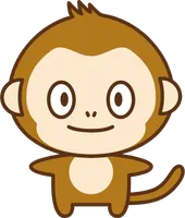 かわいいサルのキャラクター