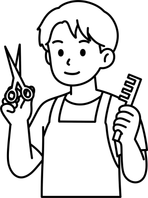 미용사 일러스트