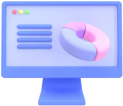 illustration of business analysis on computer screen with graphs