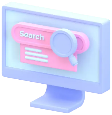 search engine concept with computer