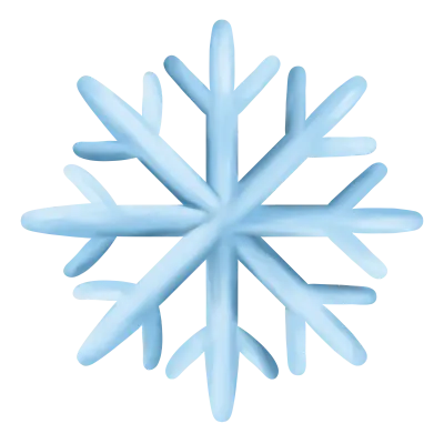 Cute Soft Blue Watercolor Snowflake Winter