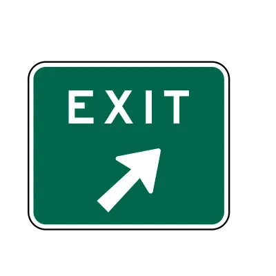Exit sign illustration