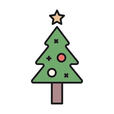 귀여운 겨울 크리스마스 아이콘