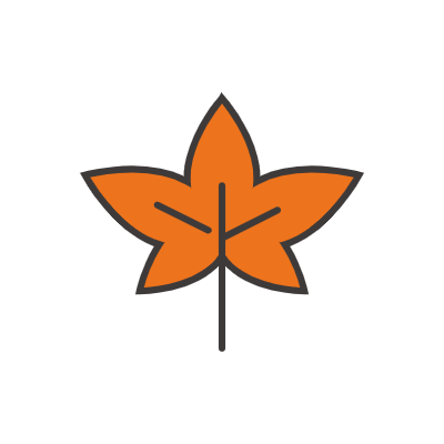 가을에 물든 식물들