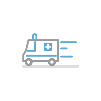 깔끔한 파란색 병원 아이콘