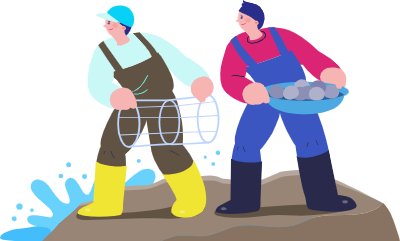 海釣りを楽しんでいます