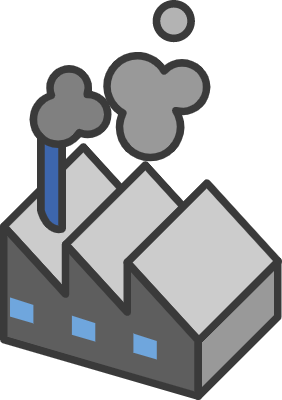 매연을 내뿜는 공장