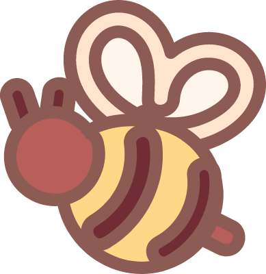 귀여운 스타일의 드로잉 꿀벌 일러스트