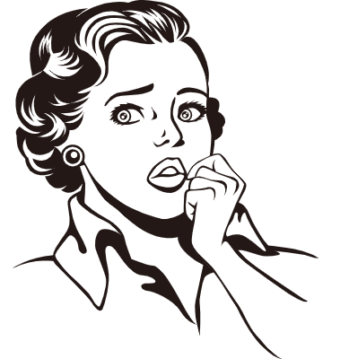 놀라는 표정 여자