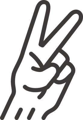 회색 브이 아이콘