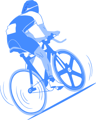  자전거 탄 뒷모습 일러스트