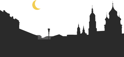 까만 도시 위 달