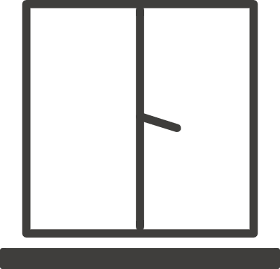 얇은 선의 창문 아이콘