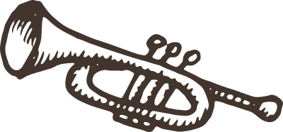 낙서 스타일 트럼펫