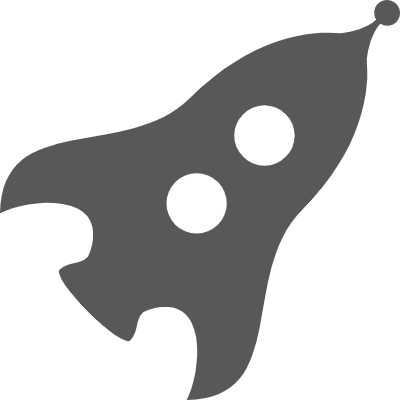 회색 로켓 아이콘