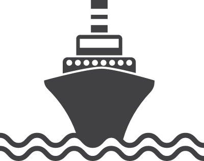 회색 배 아이콘