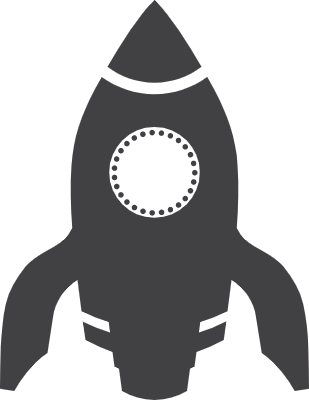 회색 로켓 아이콘