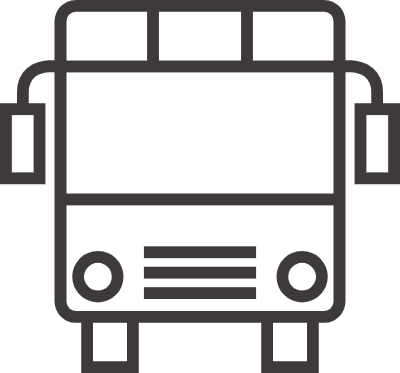 회색 버스 아이콘