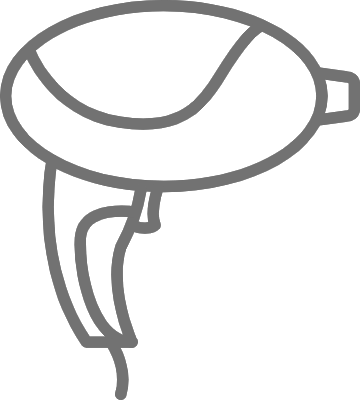 회색 드라이기 아이콘