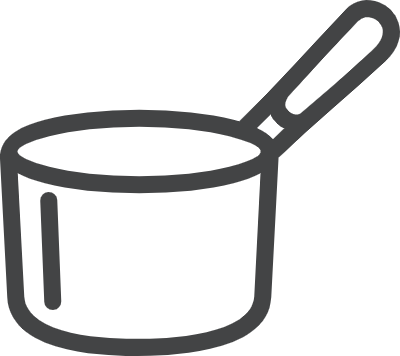 회색 냄비 아이콘