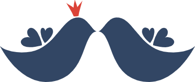 실루엣 잉꼬 장식