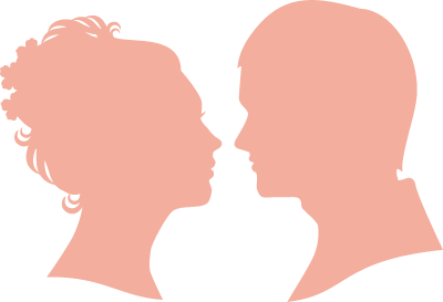 마주보고 있는 연인