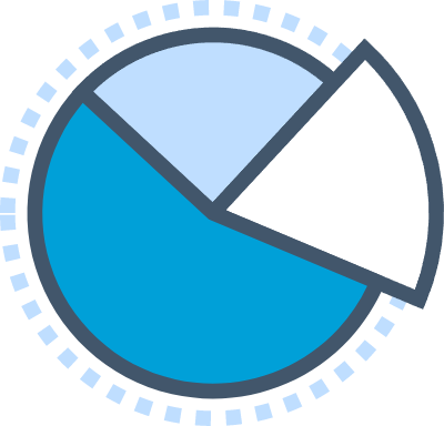 파란색 원 그래프