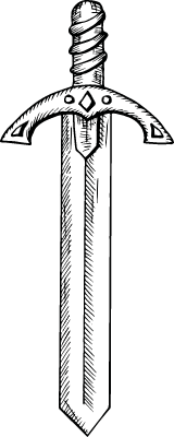 빈티지한 칼 스케치