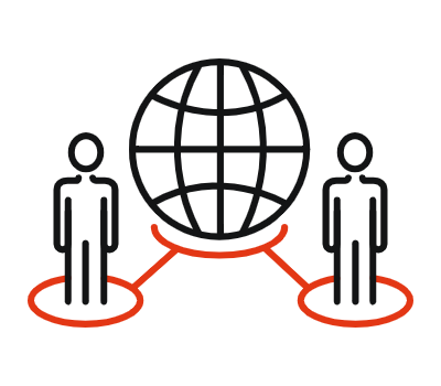 심플한 레드블랙 사업관련 아이콘