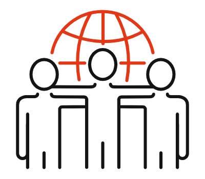 심플한 레드블랙 사업관련 아이콘