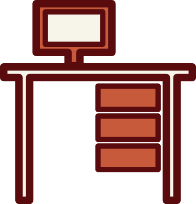 빨간색 컴퓨터 테이블