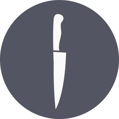 검정색 칼 아이콘