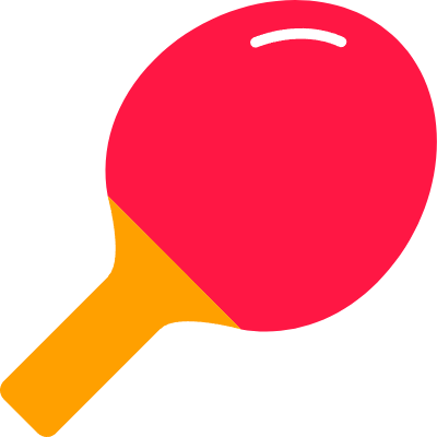 빨간색 탁구채 아이콘