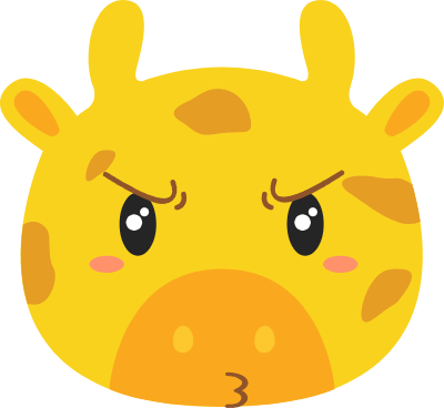 귀여운 기린 얼굴