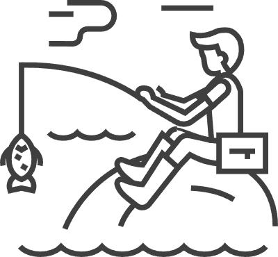 검정색 갯바위 낚시