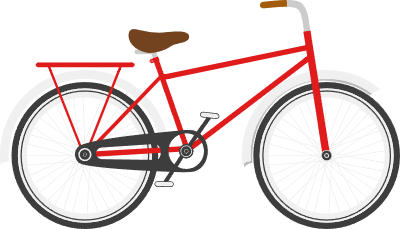 깔끔한 자전거 일러스트